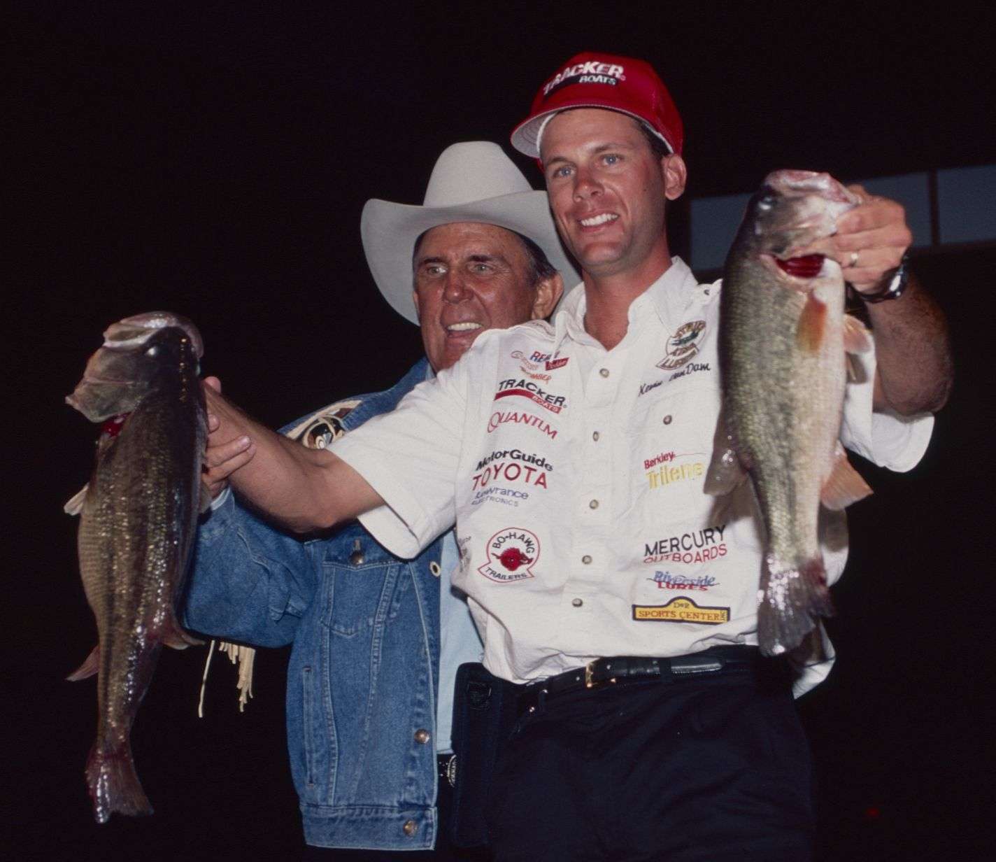 Ray Scott and Kevin VanDam at the 1995 Bassmaster Classic in Greensboro, NC. 