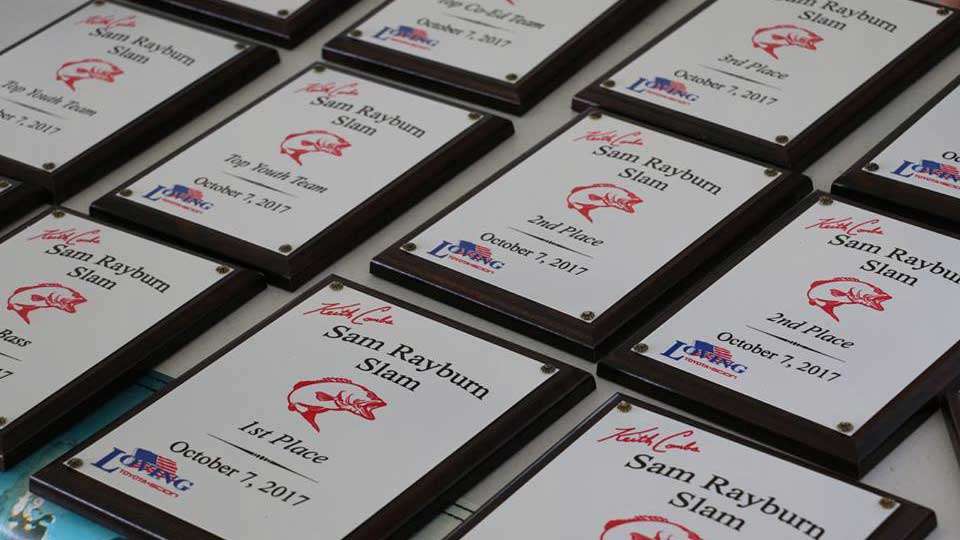 There were plenty of plaques to be awarded to the top teams.