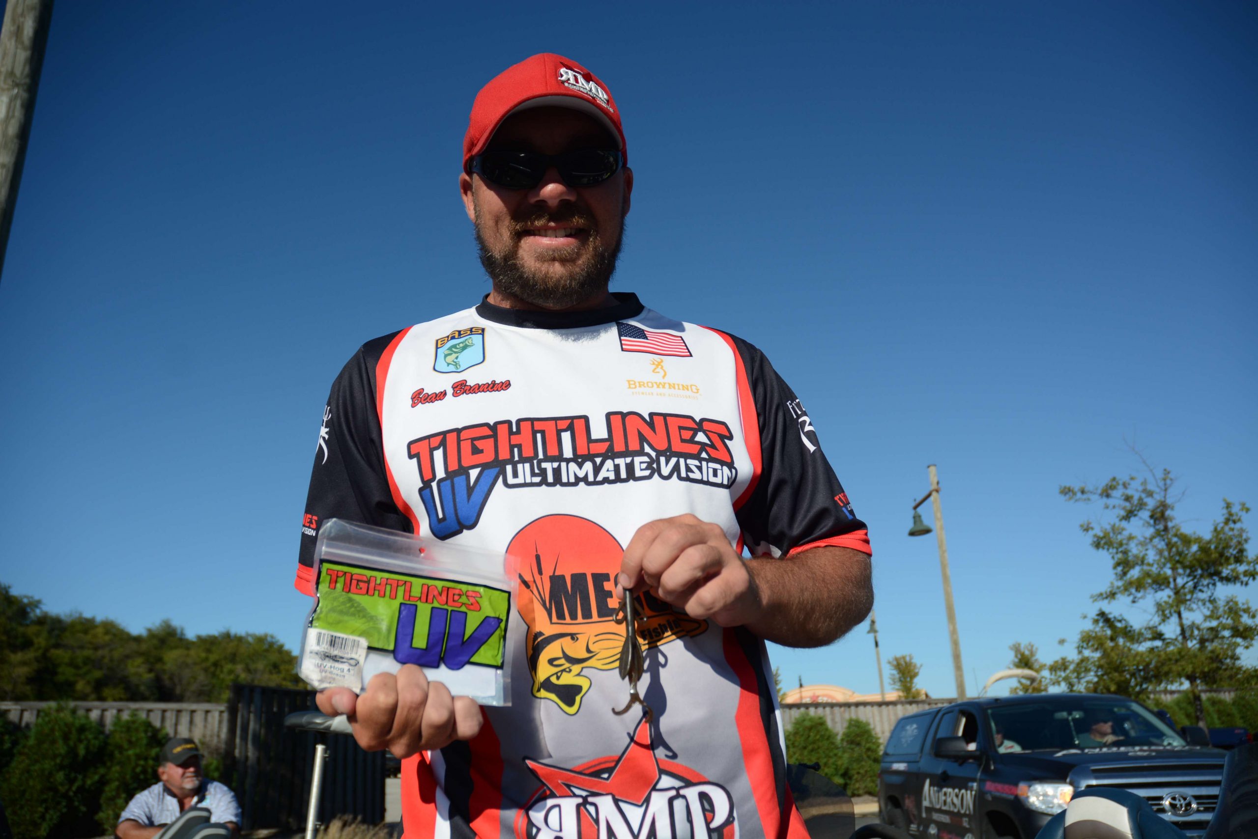 <b>Beau Branine</b><br> A Texas-rigged worm fished across shallow flats was a key lure for sixth-place finisher Beau Branine.  
