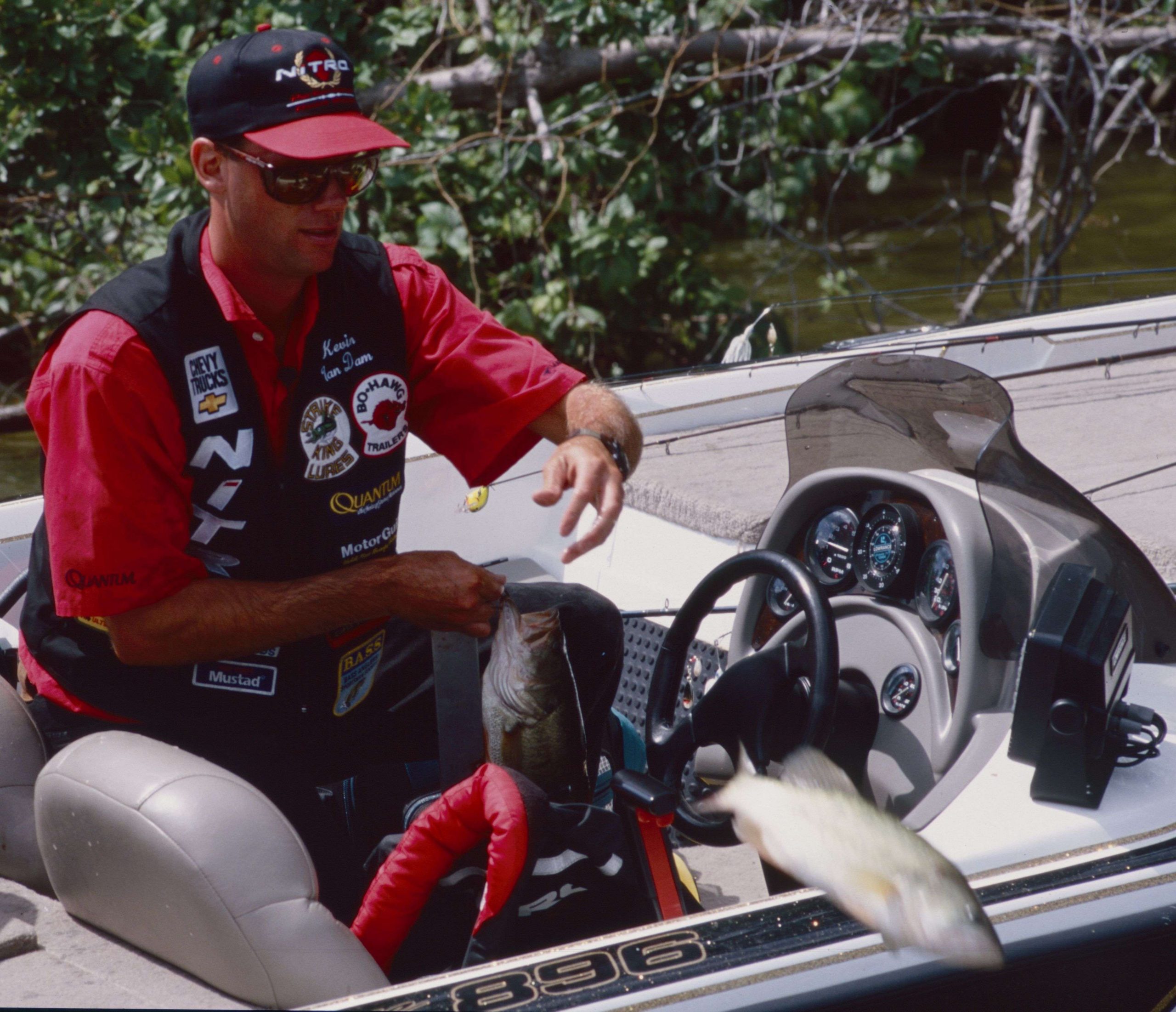 His first victory in 1997 was on the Potomac River. KVD weighed in 51 pounds, 5 ounces to win the 1997 Maryland Bassmaster Top 100. 
