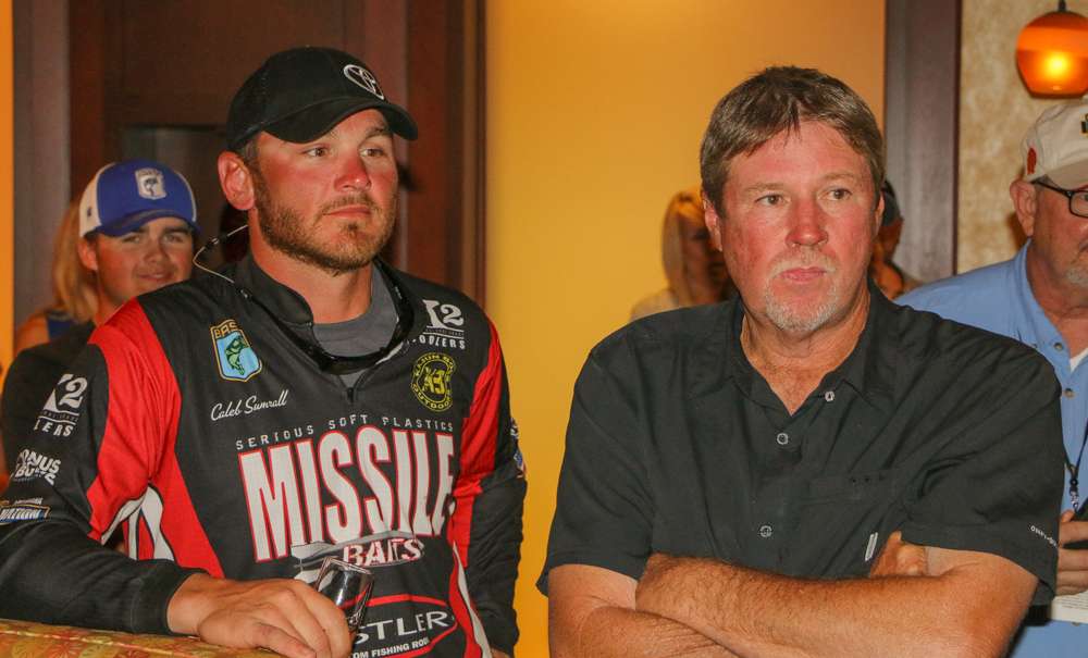  Sumrall (left) and Marty Giddens listened to the talk, waiting on their chance to be in the spotlight. 
