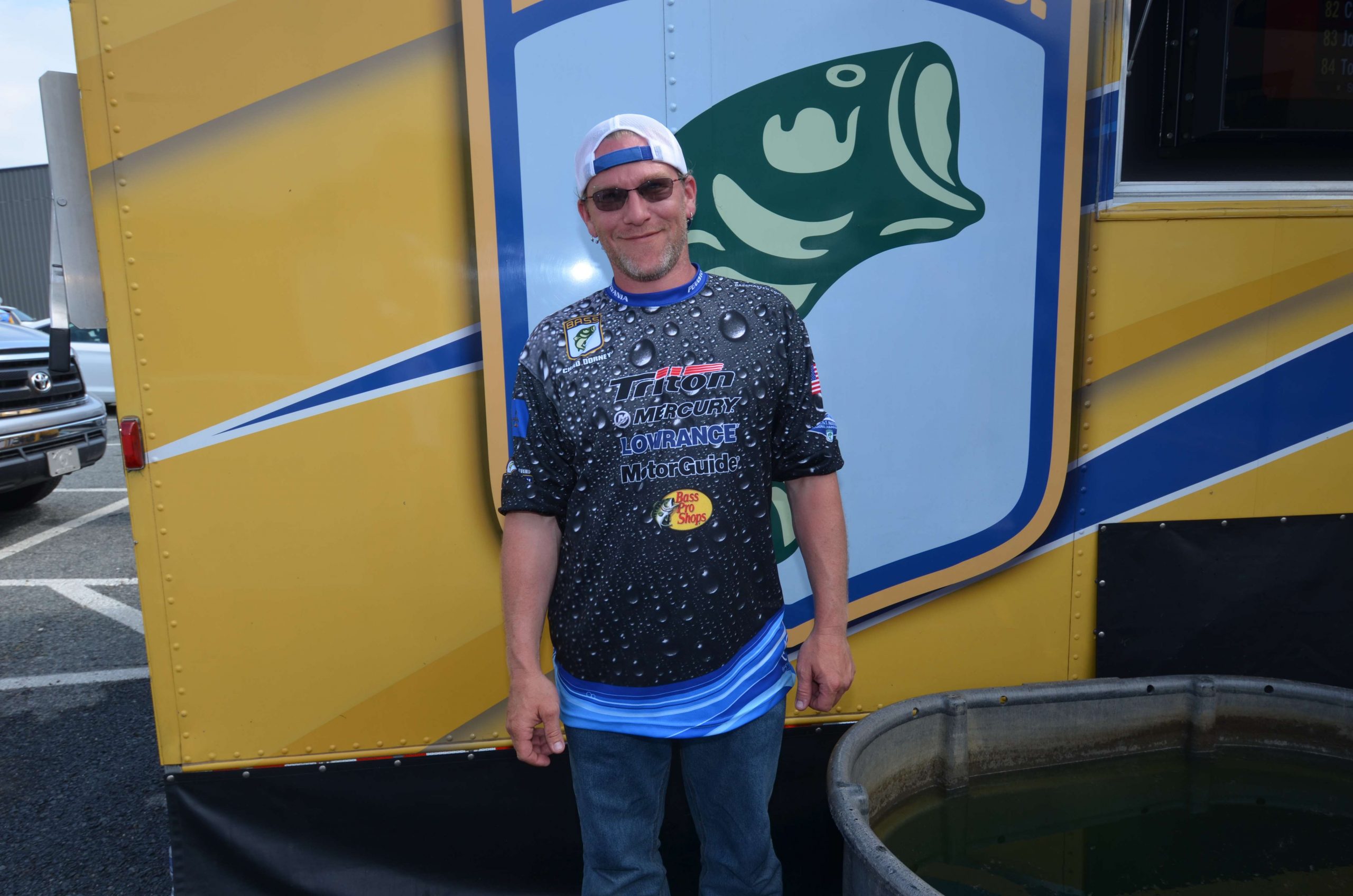 <h4>
Chad Dorney</h4>
Pennsylvania Nonboater<br>
B.A.S.S. Nation Club: Maiden Creek Bassmasters<BR>
Occupation:  Forklift Operator Logistics<BR>
Hobbies: Hunting, spending time with family, listening to music, watching football<BR>
Sponsors: XZone, Cinnetic Reels, Carrot Stix, Yum Baits
