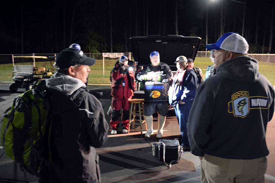 At 6 a.m. the observers assemble before meeting the anglers for the final day of the Academy Sports + Outdoors B.A.S.S. Nation Championship presented by Magellan Outdoors.  