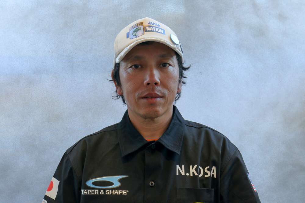 <h4>Naoyuki Kosa</h4>
Japan Nonboater<br>
B.A.S.S. Nation Club: Central Bassmasters<BR>
Occupation: Cook<BR>
Hobbies: Watching movies<BR>
Sponsors: YGlabo i-koubou Custom Lures
