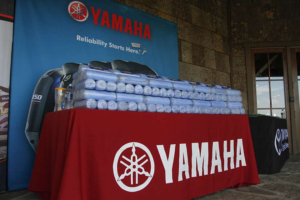 Yamaha also had a booth with a cooling towel for each angler on those hot days on the water.
