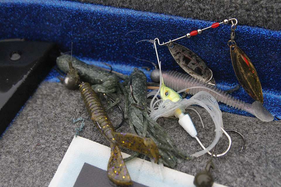 A pile of baits on display after testing and trying different ones.