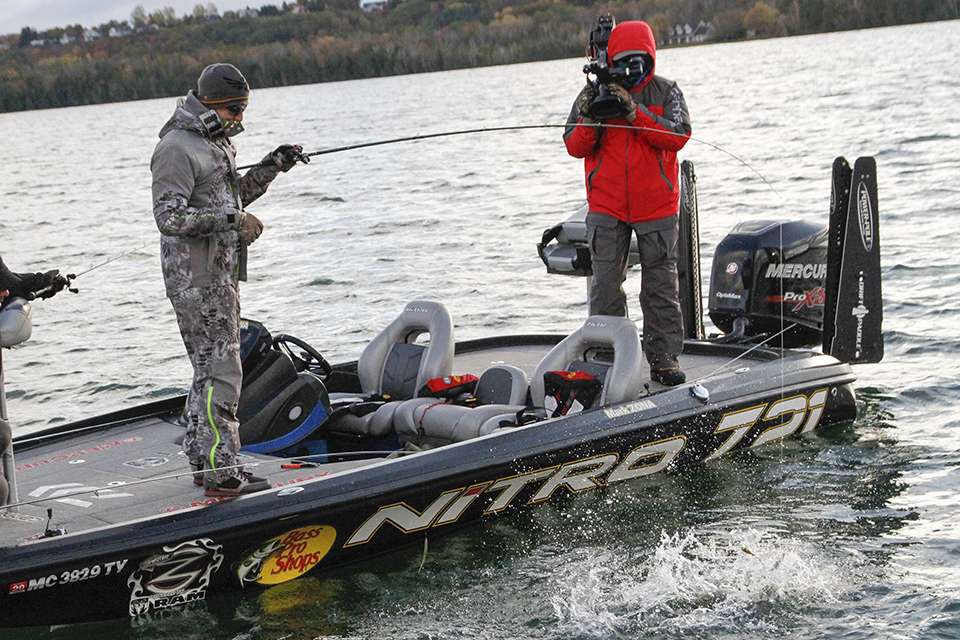 He pulled this one towards the boat as cameraman Wes Miller was locked in.