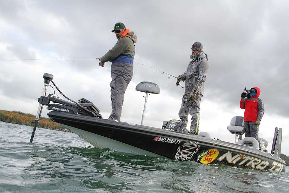 Northern Michigan was treating these two anglers and the viewers well so far.