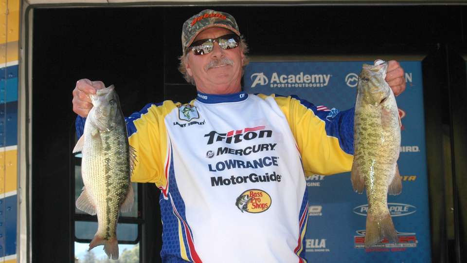 <h4>Larry Triplett</h4>
Colorado Boater<br>
B.A.S.S. Nation Club: Denver Bassmasters <BR>
Occupation: Taxidermist, Hunting and fishing consultant<BR>
Hobbies: Golf, hunting<BR>
Sponsors: Bass Cat Boats, Dobyns Rods



