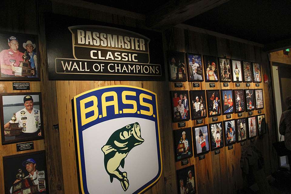 There was also a wall with every Bassmaster Classic Champion honored.