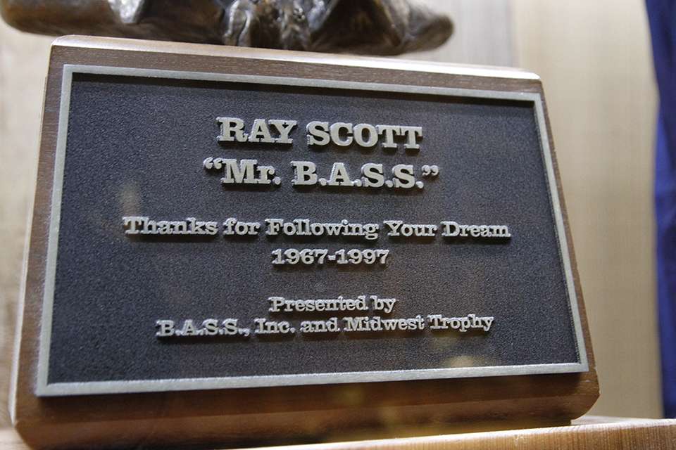 Ray Scott had his own glass case as expected.