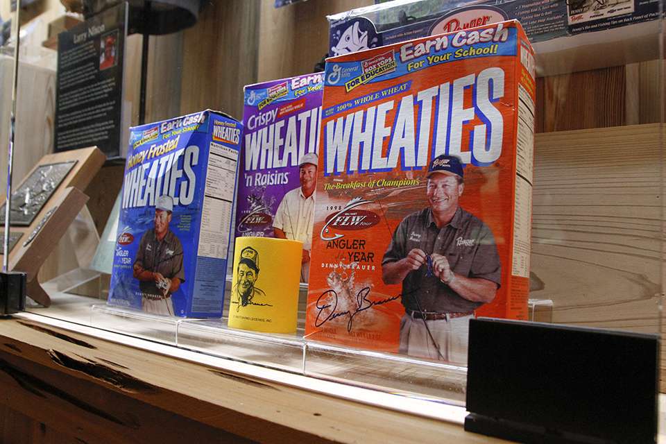 Old cereal boxes were preserved and placed in the Hall.