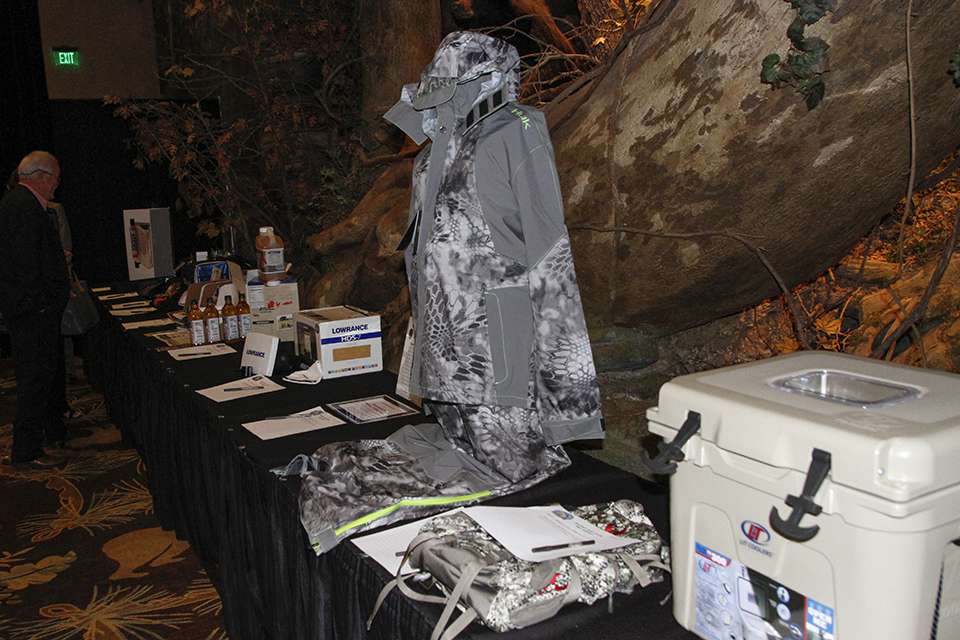 There were rain suits, coolers, buckets of baits and even a T-H Marine jackplate up for grabs.