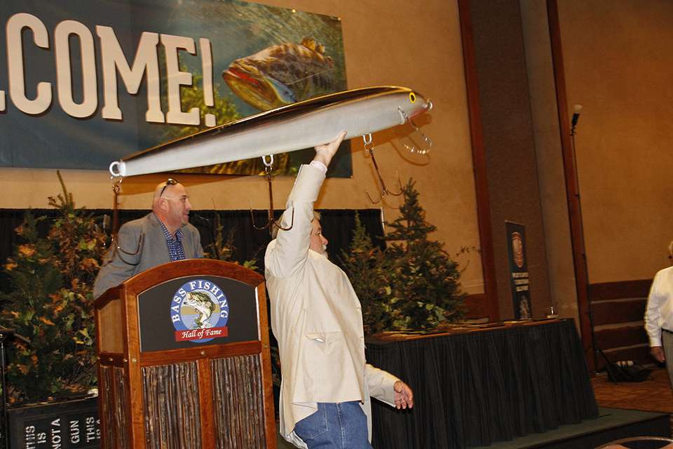 There was a giant Rapala lure on display that was signed by everyone and auctioned off.
