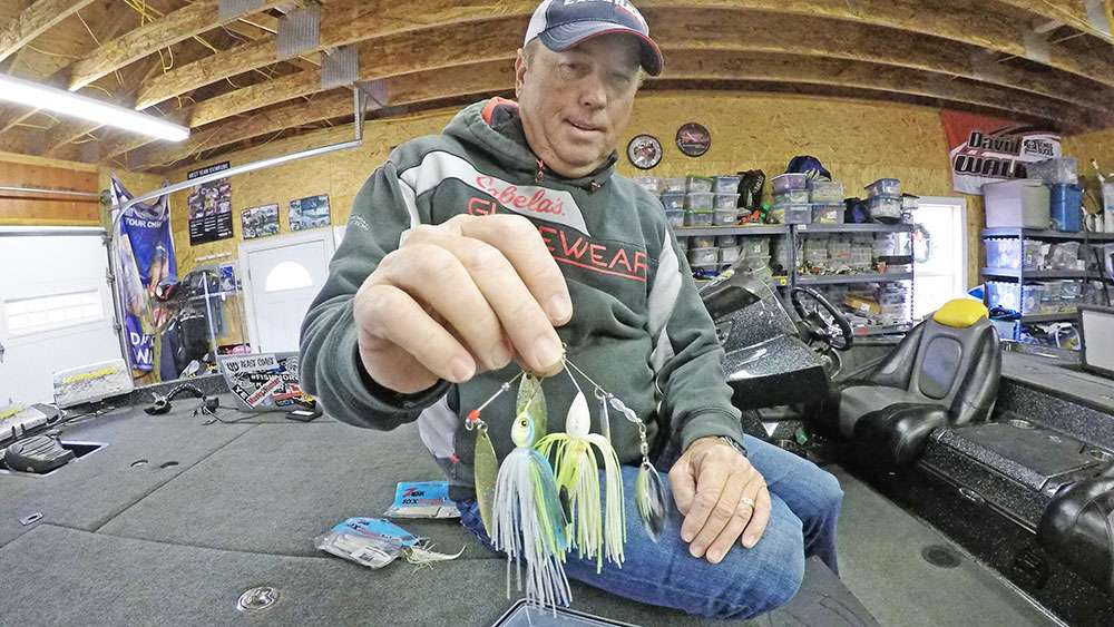 Never go fishing without a trusty spinnerbait, Walker said. He explained that there are times when different colors and blade selections are important, but for the most part white, chartreuse and combinations of the two paired with double willow blades are a standard go-to. 
