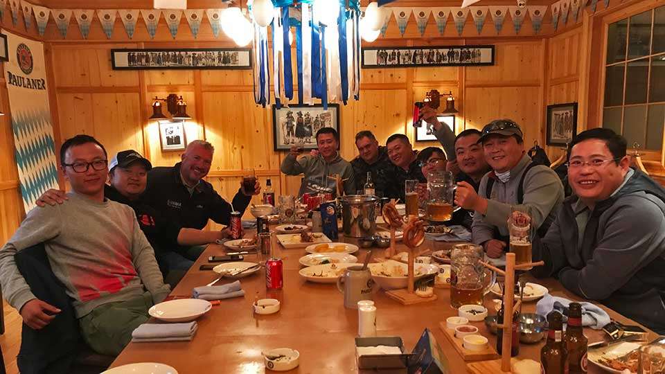 Tharp ate dinner with the anglers and reported he didnât get much sleep. âNone of them spoke a lick of English, but we had a translator â¦ We basically never went to sleep for about two nights.â 