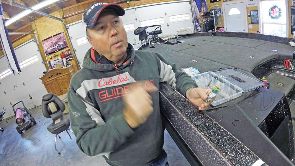Bullet-style nose weights are critical to nearly all soft-plastic fishing. Walker explained that lead is a solid option, but he almost exclusively used tungsten because of how well it helps him determine bottom type and contour. 