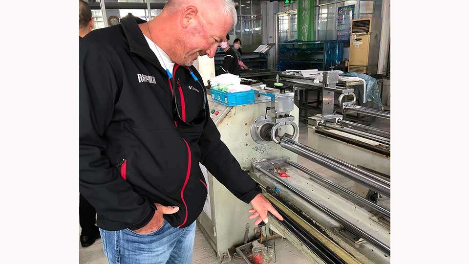 Tharp toured the ARK rods factory and worked on his line of signature rods that he hopes are ready in time for the Bassmaster Classic Expo. 