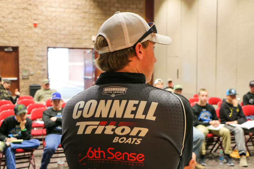 Connell and Cobb paired up to speak with anglers on rod and reel setups. 