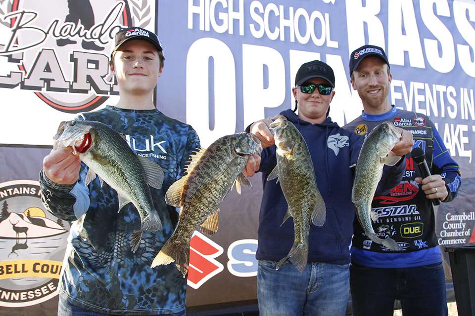 Luke Lowery and Ian Neff of Anderson County finished first with 10.75 pounds on the high school side.
