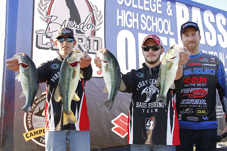 Matthew Roberts and Richard Cornett of Perry County Central finished second with 10.05 pounds on the high school side.