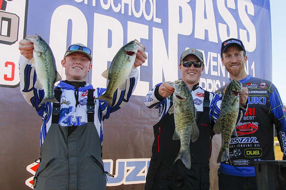 Hunter Fulcher and Nahtan Sheehan of Kentucky finished first with 9.35 pounds on the college side.