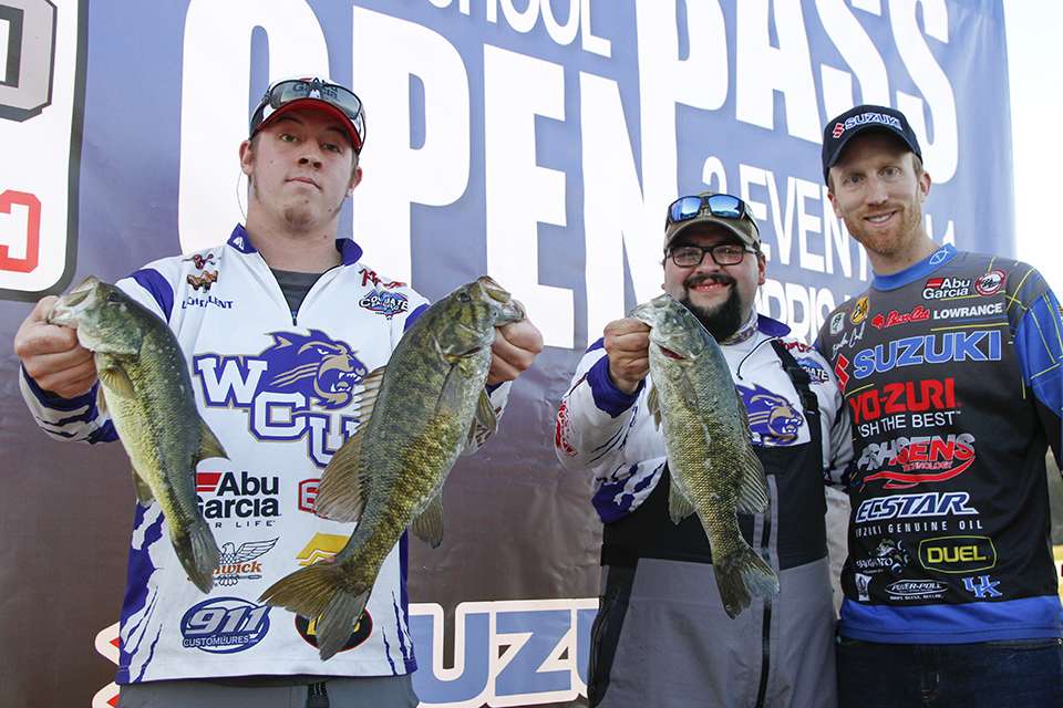 Zach Tallent and Jake Crowe of Western Carolina took third with 7.10 pounds on the college side.
