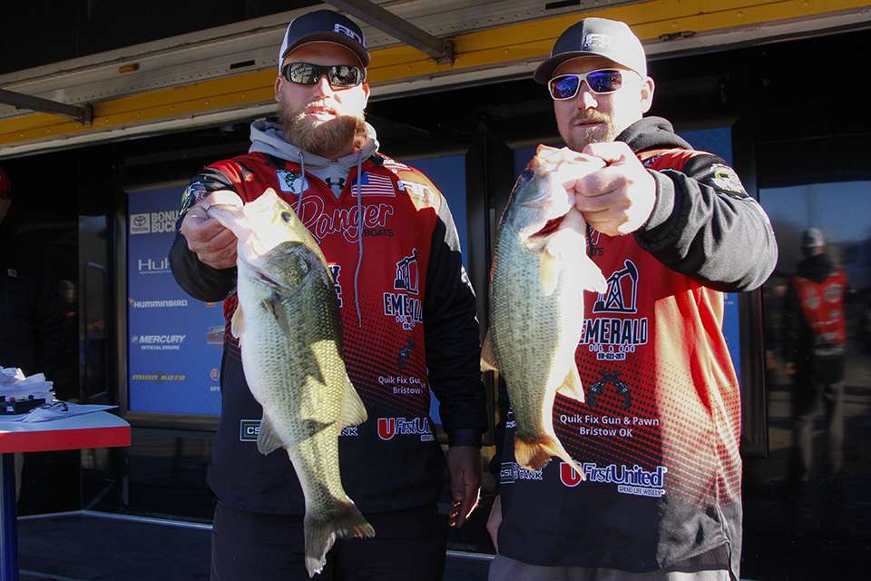 Keith Allen and Jeffrey Montgomery of Angler Nation (4th, 13-1)