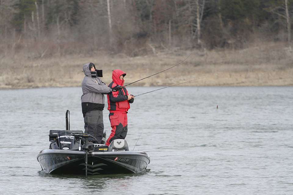 I found the duo of Trevor Prince and Barron Adams who were 3rd after Day 1. They had 13-2 and were the bubble team for the Classic Fish-Off cutline.