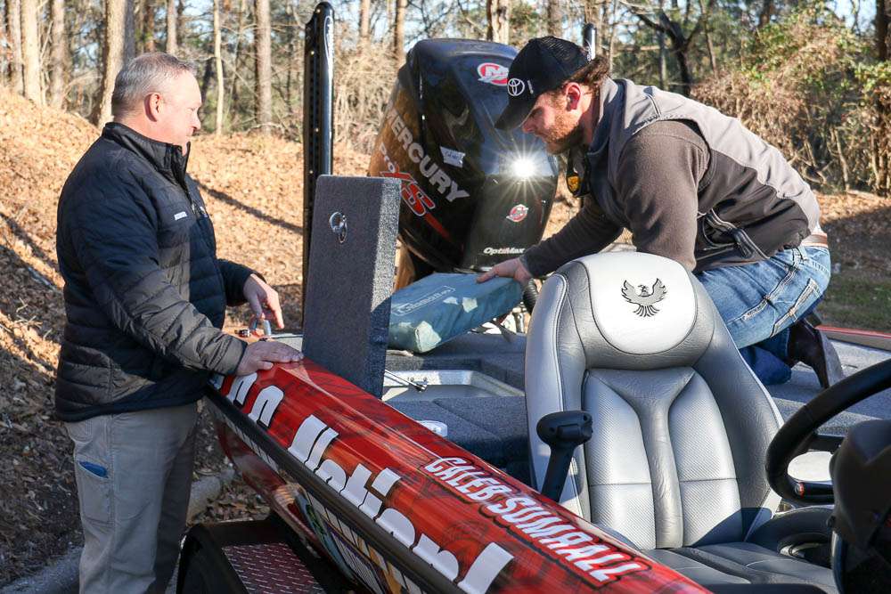 After a brief tour of their boats with B.A.S.S. Nation Director Jon Stewart, the three hit the road, eager to begin their 2018 on the water. 