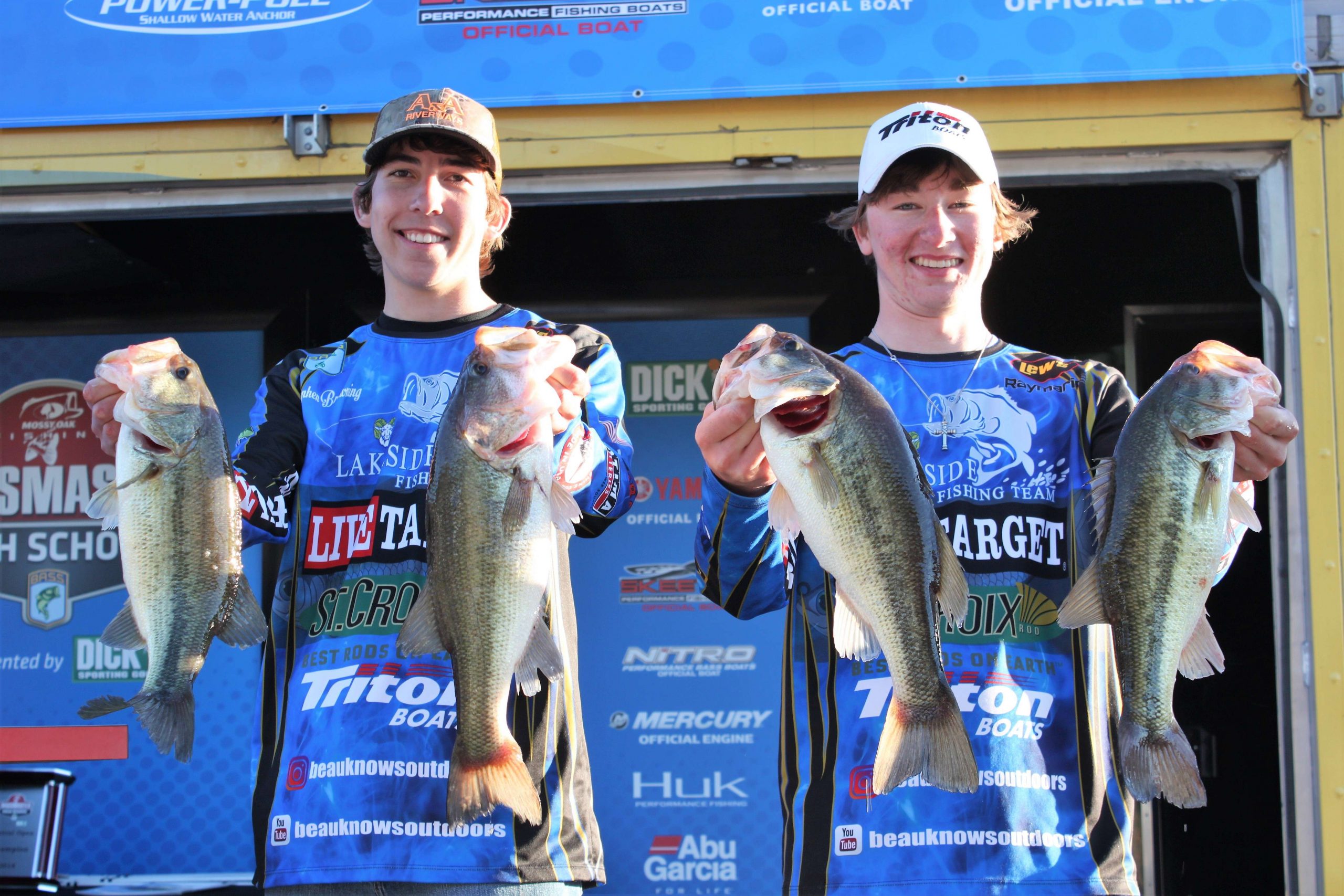 Beau Browning and Cole Lamb of the Melbourne (AR) Bearkatz finished fifth with 16-9.