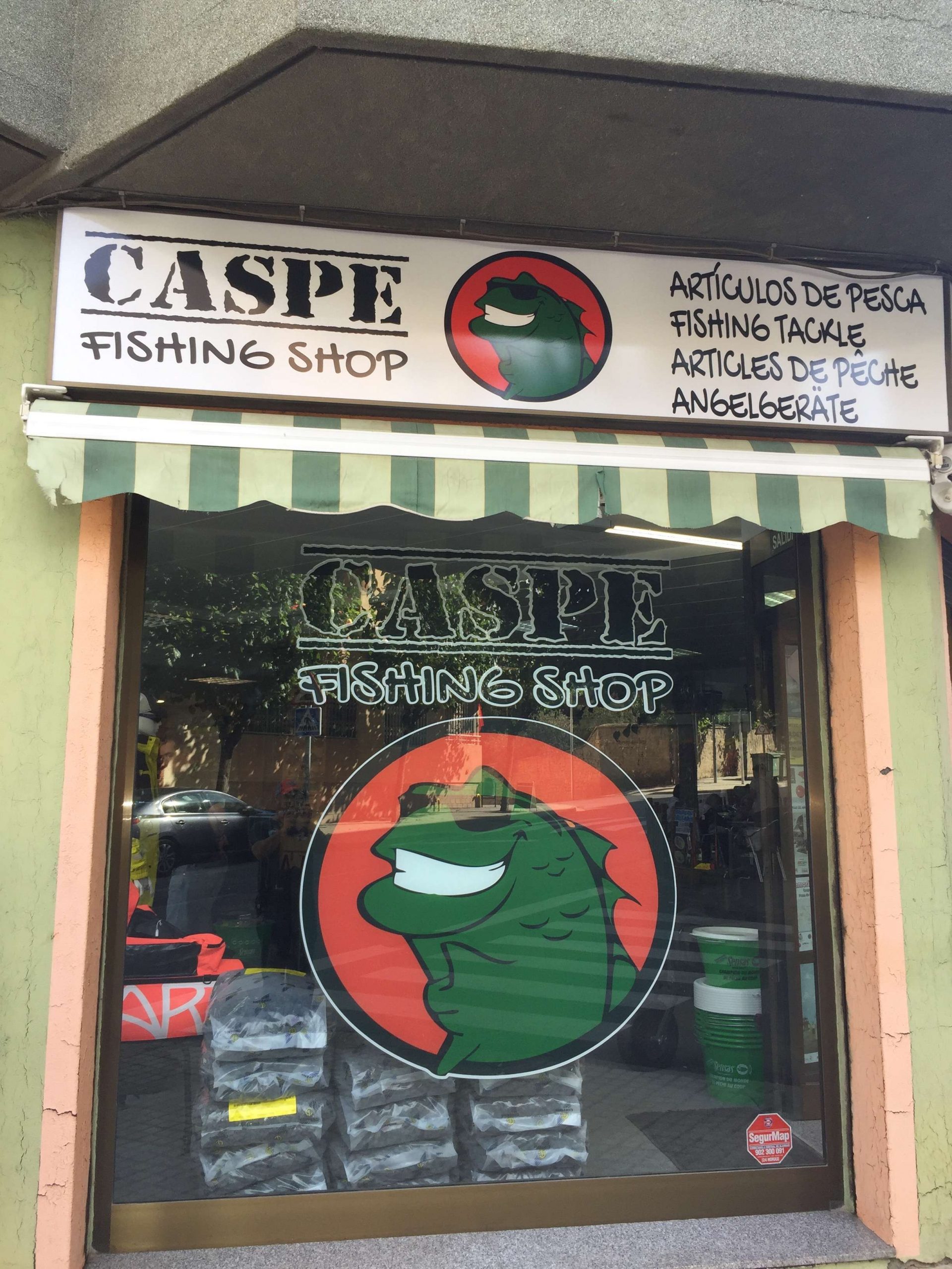The Caspe Fishing Shop is located in Caspe, Spain, adjacent to Lake Caspe, venue for the 25th Annual International Caspe Bass Fishing Tournament. It was impossible to walk past without taking a peek inside.