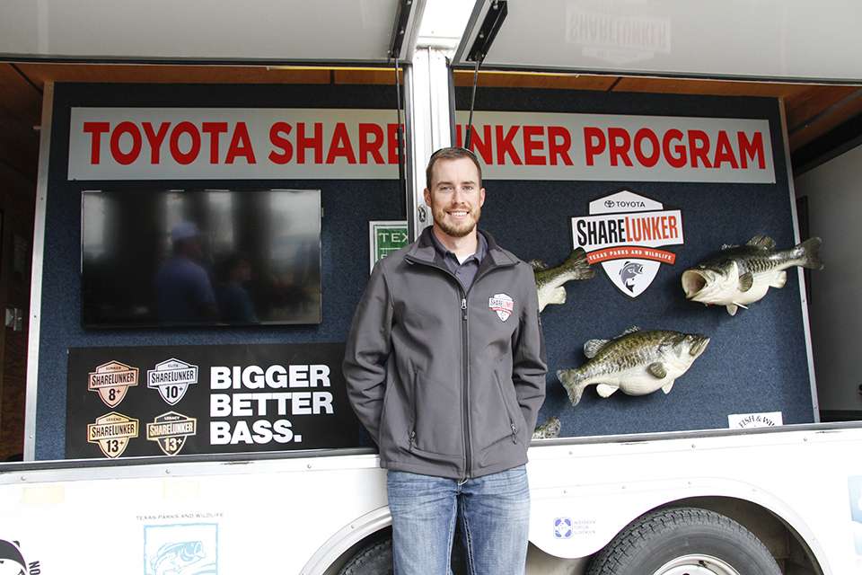 Texas Parks and Wildlife has been at Cypress Bend Park during the tournament in case a share lunker is caught and weighed in. There were none on Day 1, but Day 2 offered up a few surprises at the Carhartt Bassmaster College Series Central Tour presented by Bass Pro Shops on Toledo Bend.