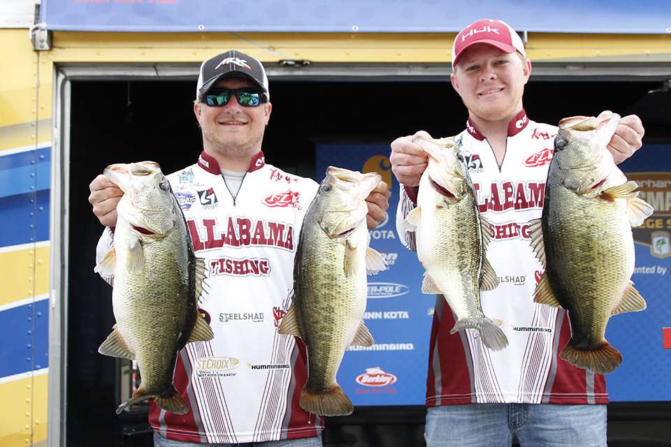 That meant Caiden Sinclair and Hunter Gibson of the University of Alabama would place 3rd with 38-3 for two days, which was in large part to their Day 2 performance of 22-11.