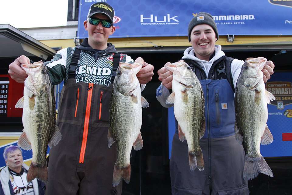 Luke Gillund and Jack Kons of Bemidji State (15th, 29-7)