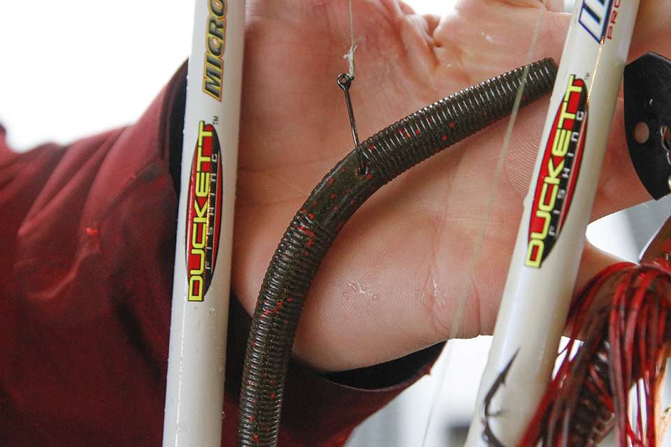 They also mixed in a wacky rigged weightless stick bait.