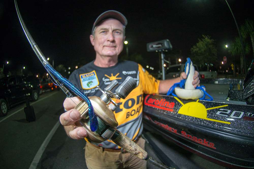 <b>Walt Bowen</b><br>
To finish 12th Walt Bowen chose a 7-inch Zoom Magnum Ultravibe Speed Worm, rigged to 5/0 hook and 3/16-ounce weight. 
