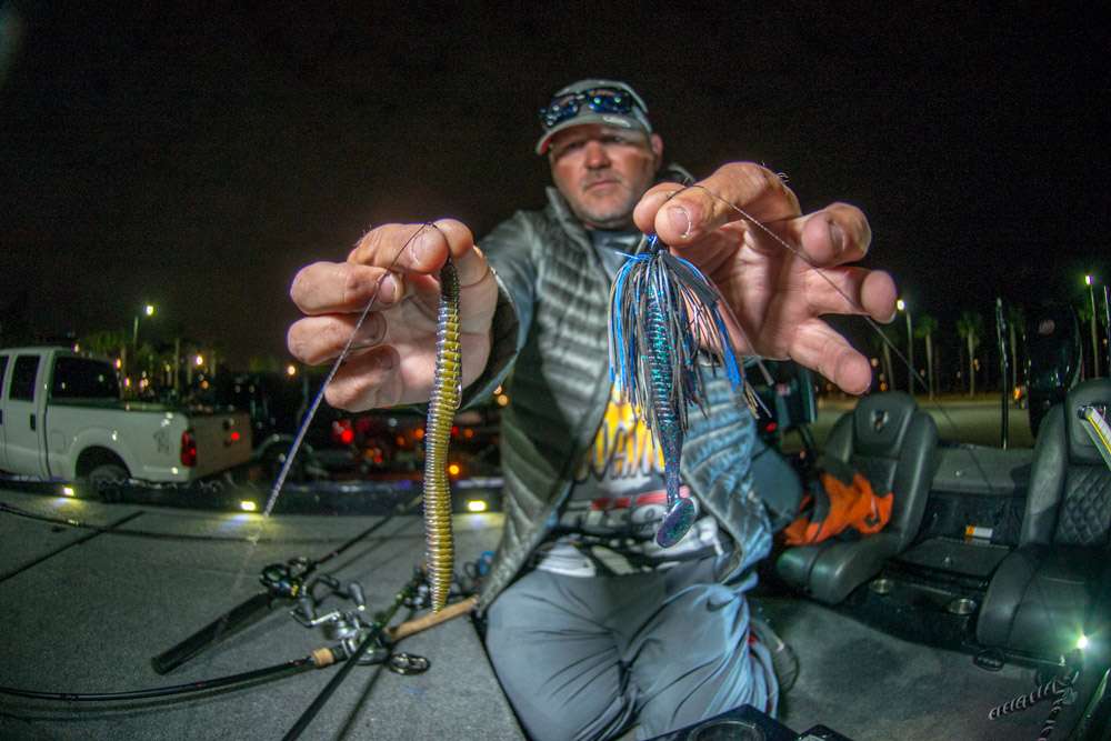 <b>Jon Canada</b><br>
To finish fourth, Jon Canada used a jig and Texas-rigged worm. The choices were a 3/8- or 1/2-ounce Dirty Jigs with Reaction Innovations Skinny Dipper trailer. Another choice was a Reaction Innovations Pocket Rocket rigged to 5/0 Owner Offset Hooks and 1/8- or 3/16-ounce weights. 
