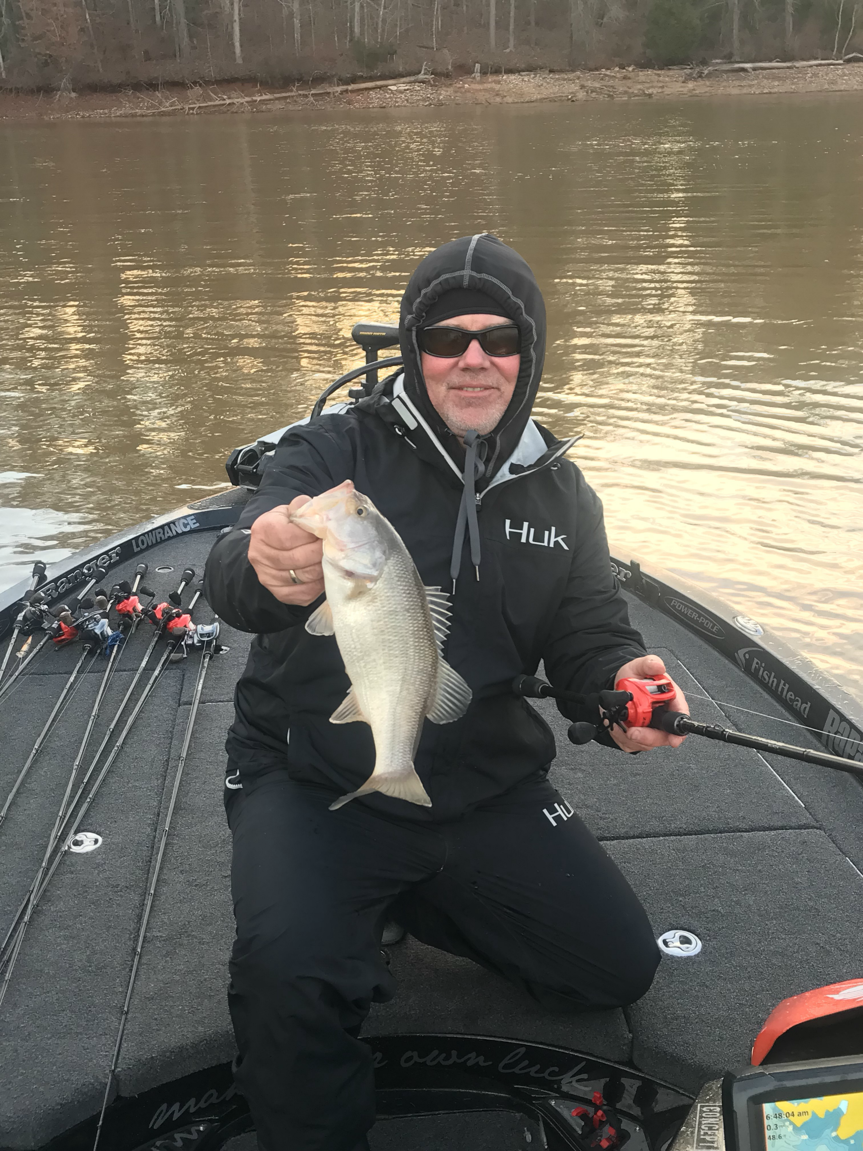 Dave Lefebre is fired up early this morning! Two keepers in the boat before 6:40!