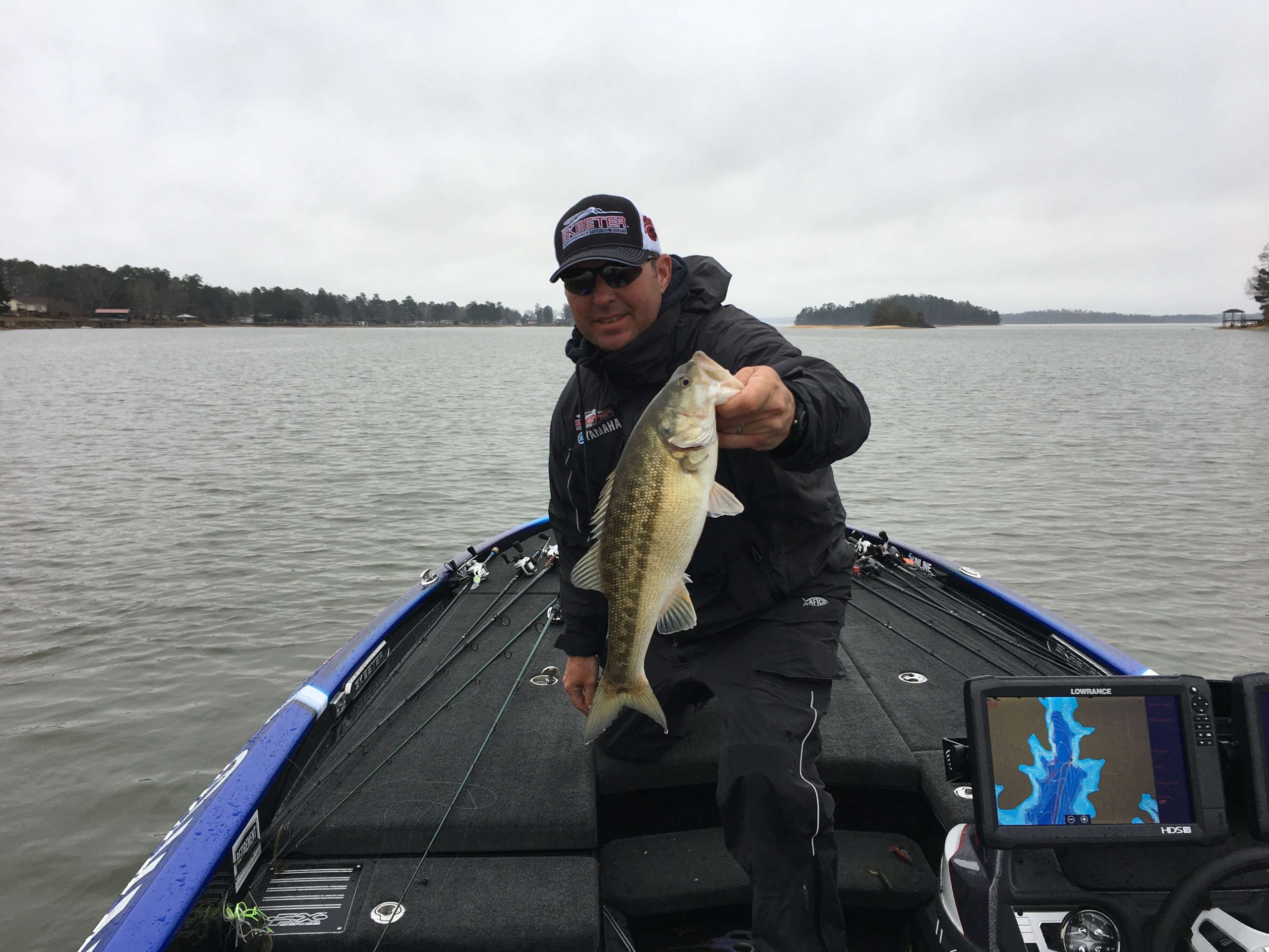 Todd Faircloth puts a nice 3-pounder in the livewell. 