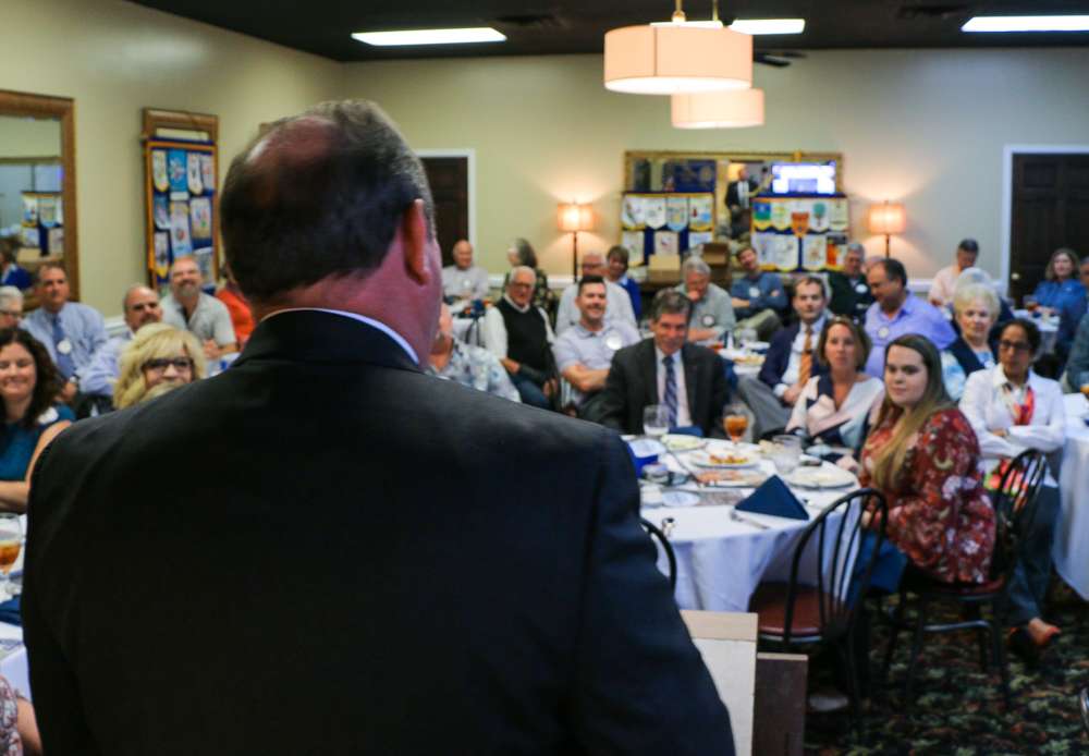 Akin wrapped up the day with a visit to the Greater Anderson County Rotary Club. 
