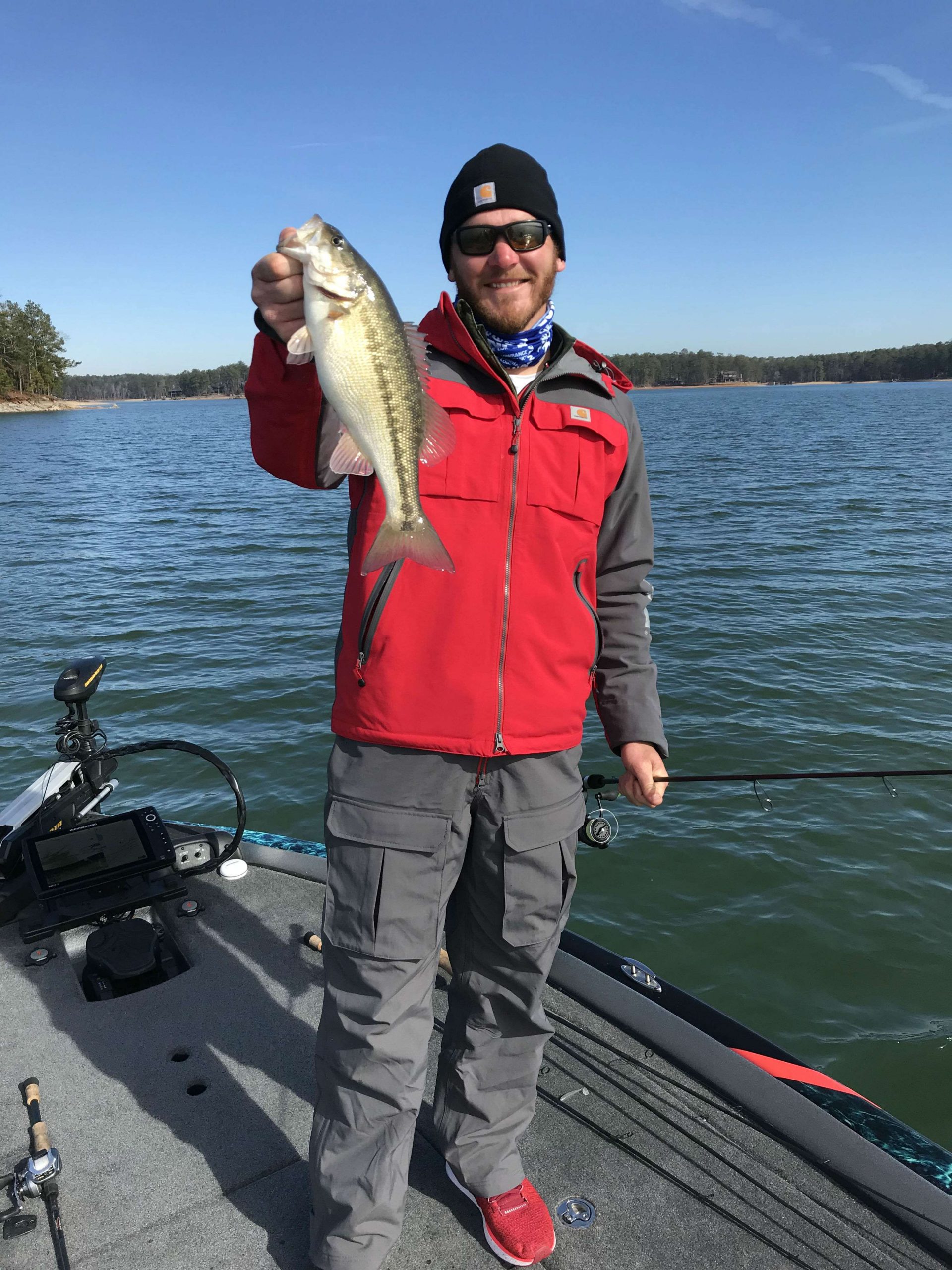First fish for rookie Caleb Sumrall in his Bassmaster Elite Series debut.