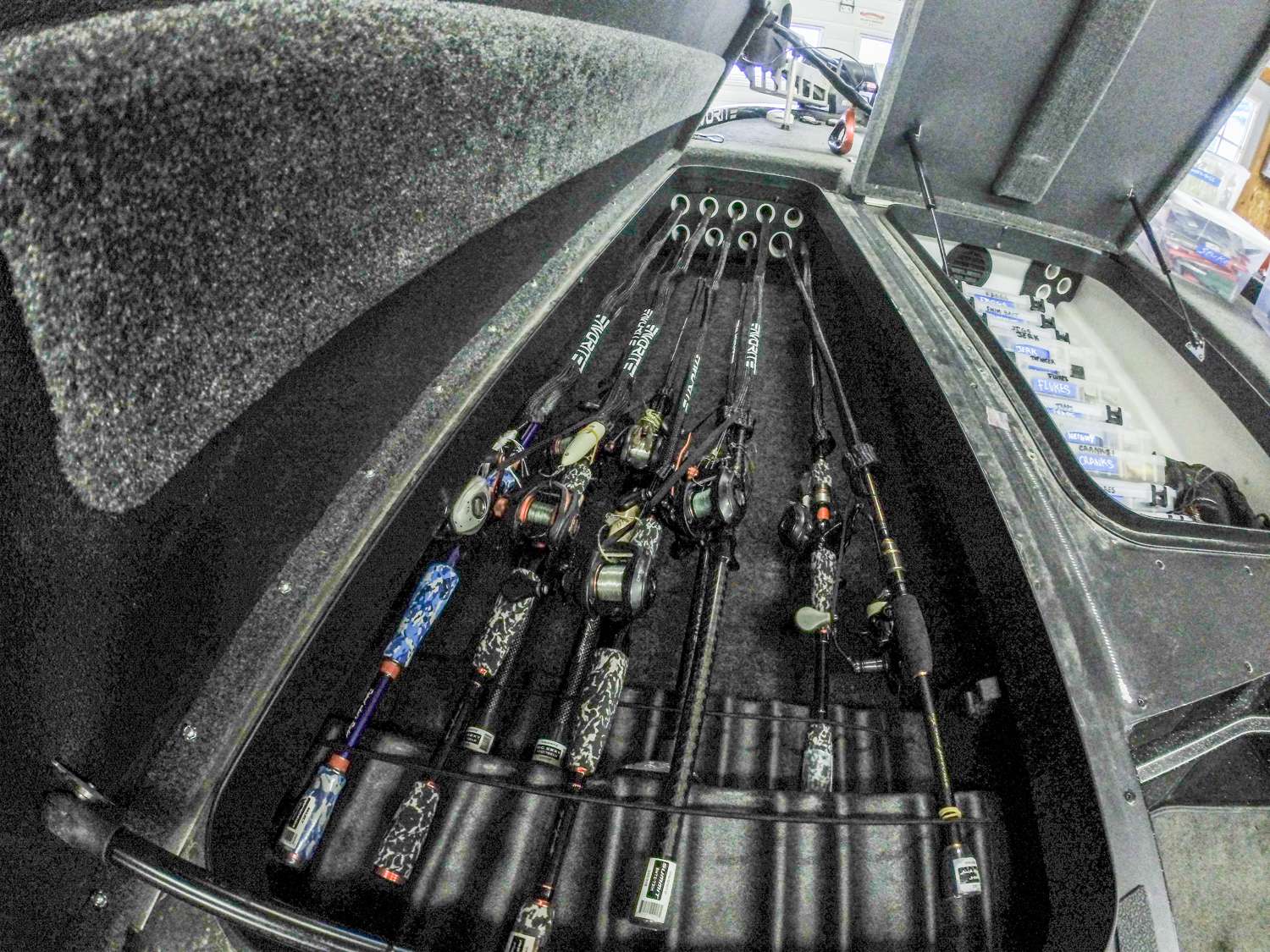 On frozen Lake Champlain these rigs are useless. They will be put to better use on the Kissimmee Chain for a prespawn largemouth bite. 
