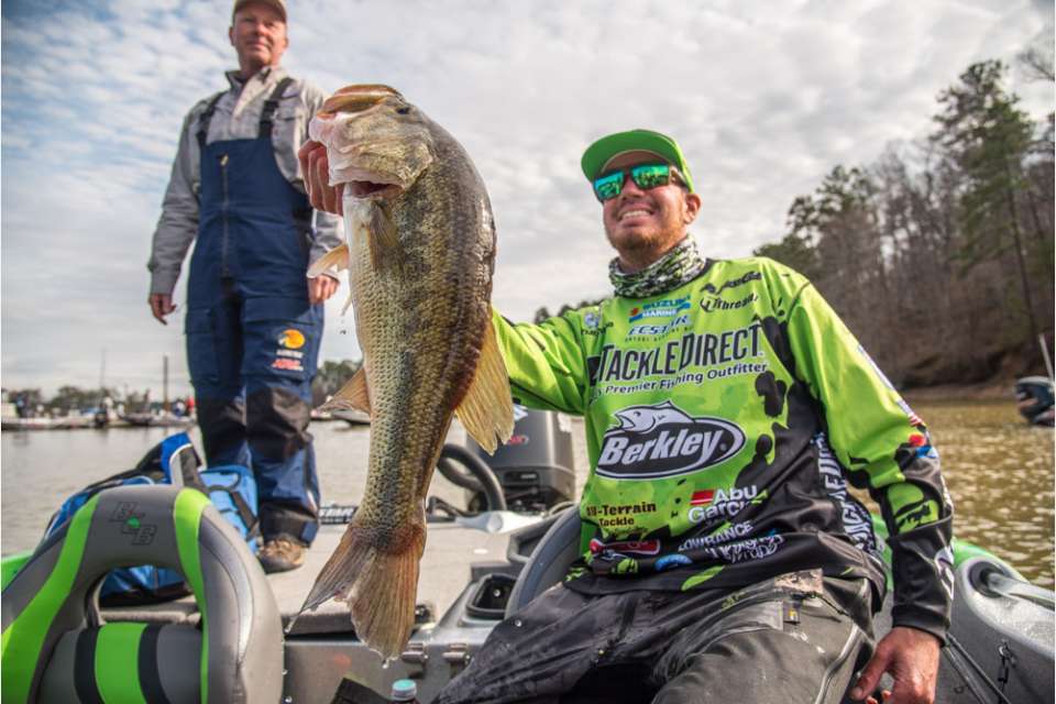 Largemouth bass stole the show on a fishery known for superb spotted bass fishing at Lake Martin. Periodic rains with warm water runoff inundated the central Alabama impoundment to create ideal conditions for a prespawn largemouth bite. 
<br><br><i>All captions: Craig Lamb</i>