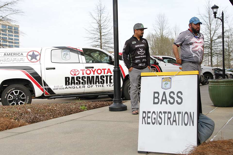 Wednesday's registration and tournament briefing took place in Ridgeland, Mississippi for the Bass Pro Shops Bassmaster Central Open on Ross Barnett.