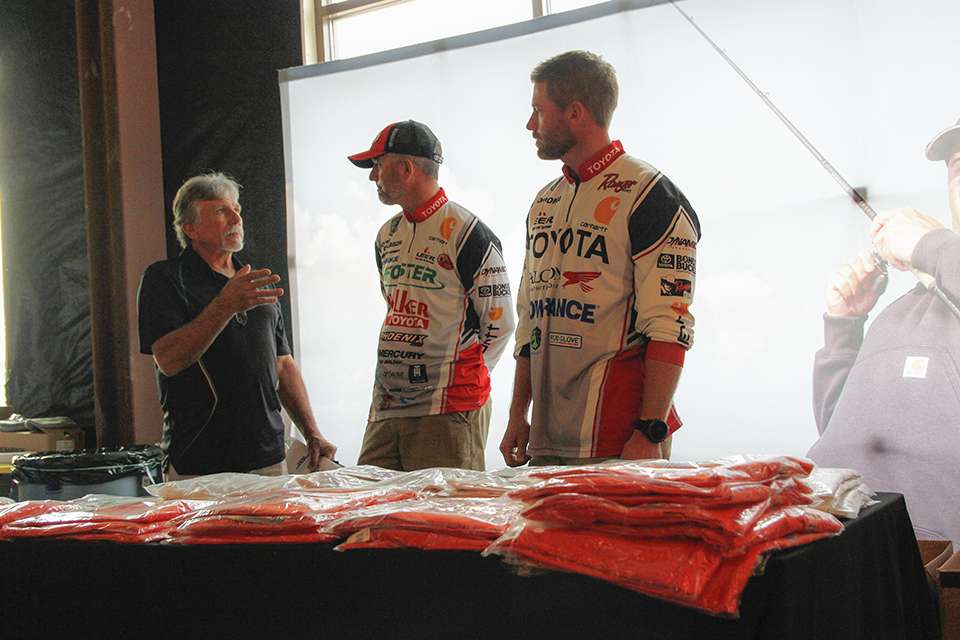 While Dustin Wrona and Darold Gleason showed off the Carhartt gear for anglers.