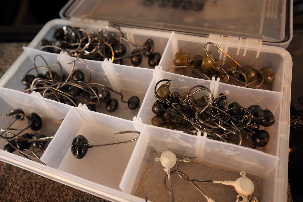 A second shaky head box holds bigger baits, ranging from 3/8-, 1/2- and 3/4-ounce. 