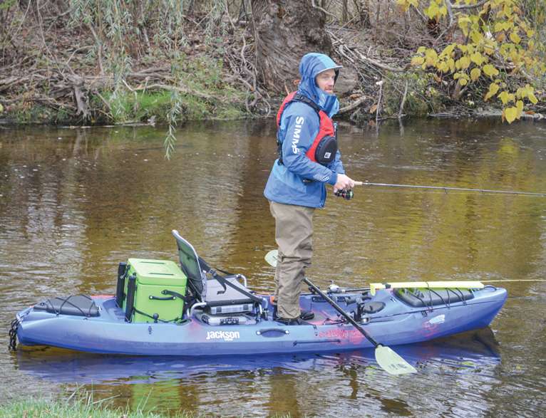Many yak anglers avoid smaller rivers full of blowdowns and rod-snapping brush. However, light fishing pressure means these waters can produce dandy bass. Jeremy Crowe of Grand Blanc, Mich., specializes in such streams. In 2017, Crowe won two River Bassin tourneys, one on Pennsylvaniaâs magnificent, wide Susquehanna; one on a stretch of Michiganâs Shiawassee River so tangled it might make an otter balk. 
<br>
Hereâs how he rigged his Jackson Coosa to make snaggy river floats doable.
<p>
<em>All captions: Dave Mull</em>