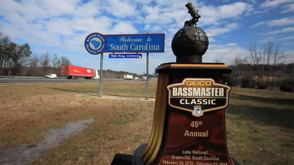 Welcome to South Carolina is right. The 2018 GEICO Bassmaster Classic presented by DICKâS Sporting Goods is back in The Palmetto State for the 48th championship of bass fishing. This is the third Classic to be held on Lake Hartwell.