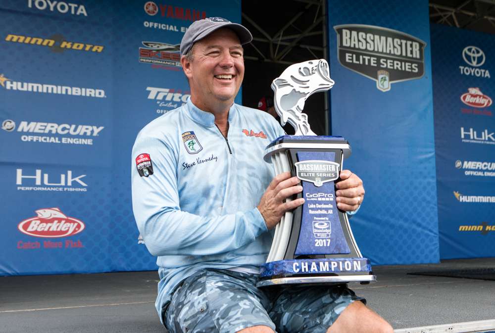 <b>Steve Kennedy</b><BR>
Auburn, Ala. <BR> Odds: 20-1 <BR>
Kennedy failed to qualify for the Classic through the AOY standings and then again when he was ousted from the Classic Bracket a week later. But he managed to get one of the final spots in the field when Jesse Wiggins won the Bass Pro Shops Bassmaster Southern Open on Smith Lake. Since Wiggins was triple qualified, his Elite Series spot went to Kennedy. Itâll be Kennedyâs ninth career Classic â and itâs been an up-and-down endeavor for him. After finishing eighth in his first Classic in 2007, he went six straight years without finishing higher than 35th. Then he finished second last year, losing to Jordan Lee by less than 2 pounds.
